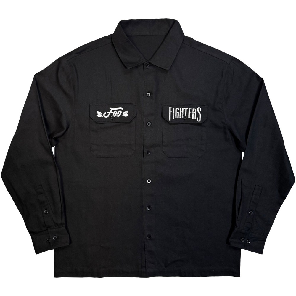 Foo Fighters - Text Logo Shirt - Zwart/Wit